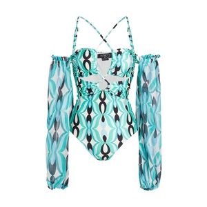 PatBo One Piece Bathing Suit with Removable Sleeves